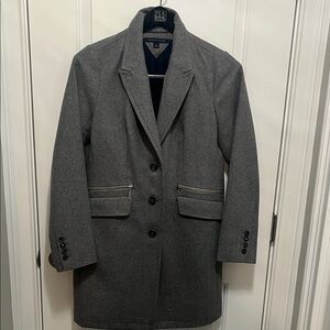 Tommy Hilfiger Gray Wool Blend Coat